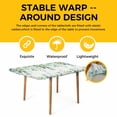 thumbnail image 4 of Eucalyptus Leaves Table Cloths for 6 Foot Rectangle Tables, Summer Botanical Patio Waterproof Elastic Fitted Tablecloths, Washable Rectangular Table Cover for Camping, 4 of 8