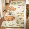 thumbnail image 3 of SAFAVIEH Blossom Tracy Floral Flowers Wool Area Rug, Ivory/Multi, 6' x 6' Square, 3 of 10