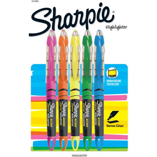Sharpie Accent Liquid Highlighters, Assorted Colors, 5 Count Walmart