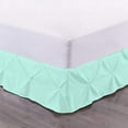 thumbnail image 3 of D.N.G. BEDDINGS 1 Piece Pinch Pleated Bed Skirt, 12 Inch Deep Pocket, 800 Thread Cotton 100% Egyptian Cotton, Queen Size (60" x 80") Inch, Solid Aqua Blue, 3 of 3