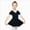 A36-Black, variant on Girls Short Sleeve Dance Leotard with Skirt and Ruched V-Neck,Ballet Bodysuit