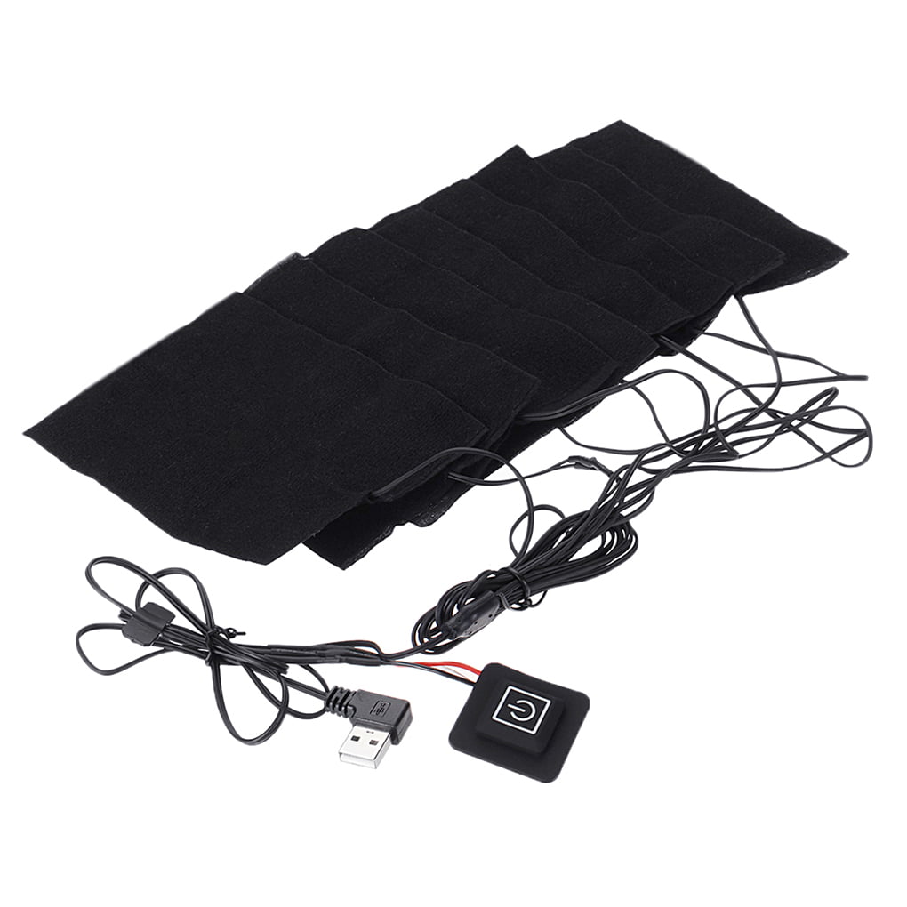 KUNSE 8 En 1 Electric USB Clothes Heating Pads Chaqueta De Ropa Térmica De Temperatura Ajustable