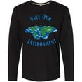 thumbnail image 3 of Inktastic Save Our Environment Earth Butterfly Long Sleeve T-Shirt, 3 of 5