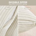 thumbnail image 4 of Deconovo Corduroy Fundas de cojines Juego de 4 – Machine Washable Home Decor for Sofa, Dormitorio | Cream, 12x20 Inch, 4 of 7