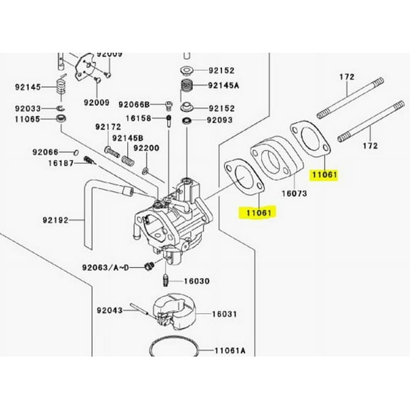 Kawasaki OEM Replacement Head Carb Gasket Mule 600/610 11061-7027 EACH