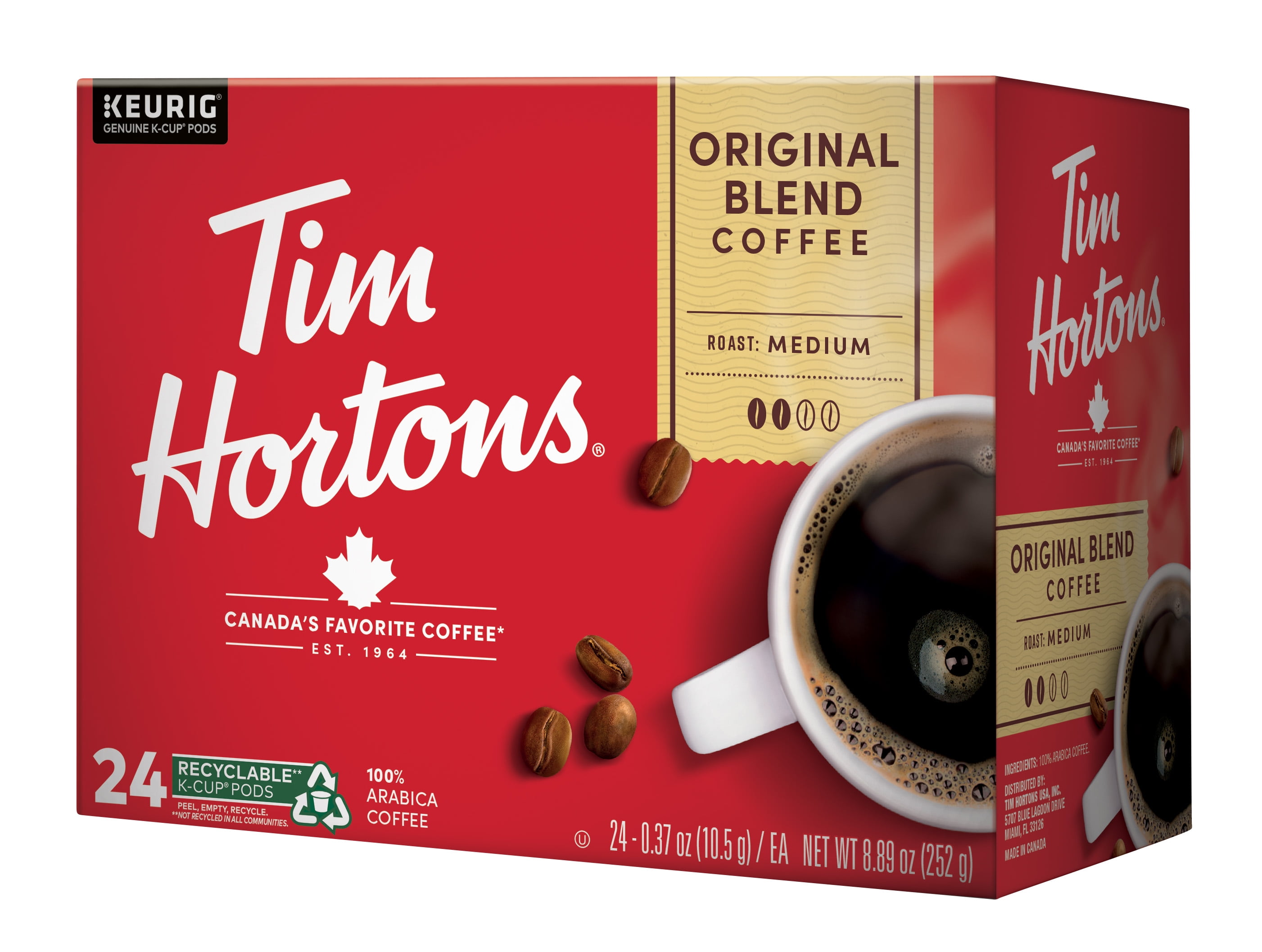  Tim Hortons Original Blend, Medium Roast Coffee, Single-Serve  K-Cup Pods Compatible with Keurig Brewers, 100ct K-Cups : Grocery & Gourmet  Food