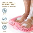 thumbnail image 2 of 2PCS Shower Foot Scrubber Mat with Suction Cups, Wall Mounted Back Scrubber, Silicone Foot Care Bath Massage Mat for Men and Women, Bath Supplies, 2 of 7