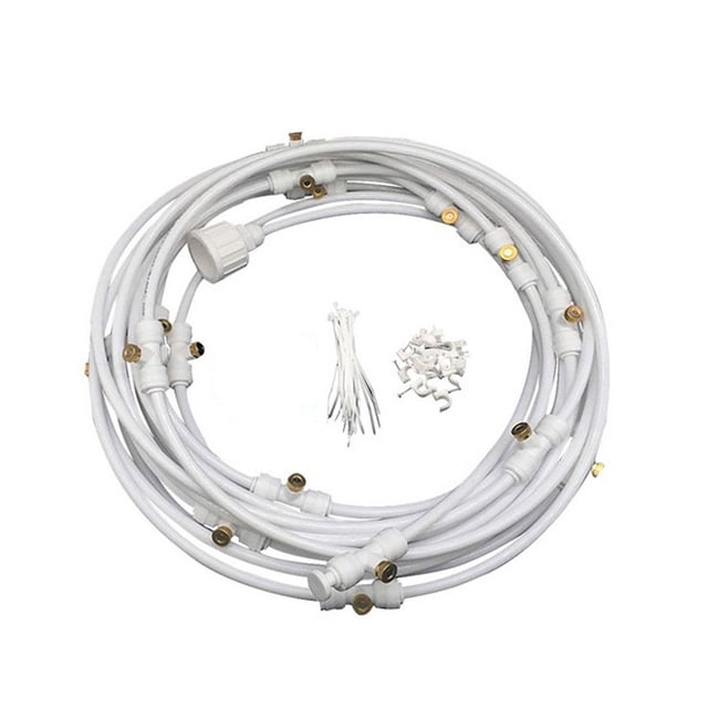 Advancent Kit de riego de riego de flores de plantas de jardín de interior y exterior de nebulización de invernadero Jardín y Patio Blanco traje de 12m