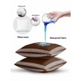 thumbnail image 5 of Waterproof Outdoor Throw Pillows with Inserts 18"x18" Set of 2,Coffee Brown Greek Key Soft Decorative Pillowcases for Bedroom,Geometric Greece Ancient Farmhouse Geo Pillow Covers for Sofa Living Room, 5 of 8