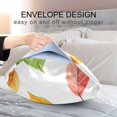 thumbnail image 4 of Yayeee Pillowcase King Size Set of 2 Satin Wrinkle Resistant Pillow Case, Pink Colorful Leaves, 4 of 7