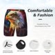 thumbnail image 3 of Balery Geometric American Bald Eagle Bañador para hombre, shorts de playa de secado rápido con entrepierna y forro de compresión-Small, 3 of 6