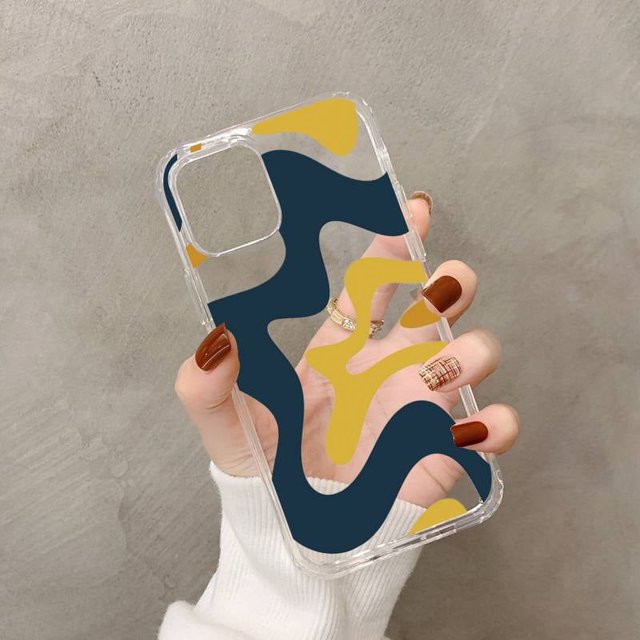 Funda de teléfono con patrón abstracto de remolino líquido en Beige y verde salvia para iPhone 11, 12 pro, XS MAX, 8, 7, 6, 6S Plus, X, 5S, SE, 2020, XR