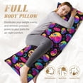 thumbnail image 4 of Naloa Skull rainbow star mushroom Super Soft 20x60 Body Pillow Case,Long Side Hidden Zipper（PILLOWS ARE NOT INCLUDED）, 4 of 6