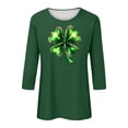 thumbnail image 5 of Mceream St Patty's Day Shirt Women 2026 Casual Graphic Tees Plus Size 3/4 Sleeve Irish Clover Shirts Funny Saint Patrick's Tunic Tops Green XL, 5 of 5