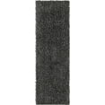 thumbnail image 7 of Unique Loom Davos Shag Collection Area Rug - Solid (2' x 7' 1" Runner Peppercorn), 7 of 7