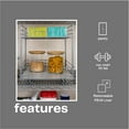 thumbnail image 6 of Household Essentials Glidez Steel Pull-Out/Slide-Out Storage Organizer with Plastic Liners for Under Cabinet or Wire Shelf  Use - 2-Tier Design - Fits Standard Size Cabinet or Shelf, Brushed Silver, 6 of 10