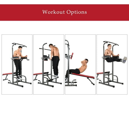 Multifunctional Pull Up Bar Standing Tower Dip Station Adjustable