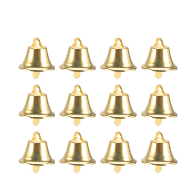 EeaseMX 24 piezas 45 mm Jingle Bell adornos navideños puerta árbol de Navidad decoración colgante colgantes para Navidad hogar decoración de fiesta navideña (dorado)