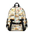 thumbnail image 3 of Excavator and Road Sign Beige Cute School Backpack Bag for School with Padded Back and Adjustable Shoulder Straps 15.25"x11.5"x5.25", 3 of 5