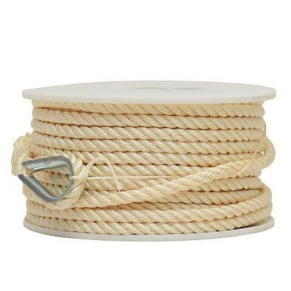 Valmar Boat Anchor Line 550-91711 | White Nylon 3/8 In x 100 Ft