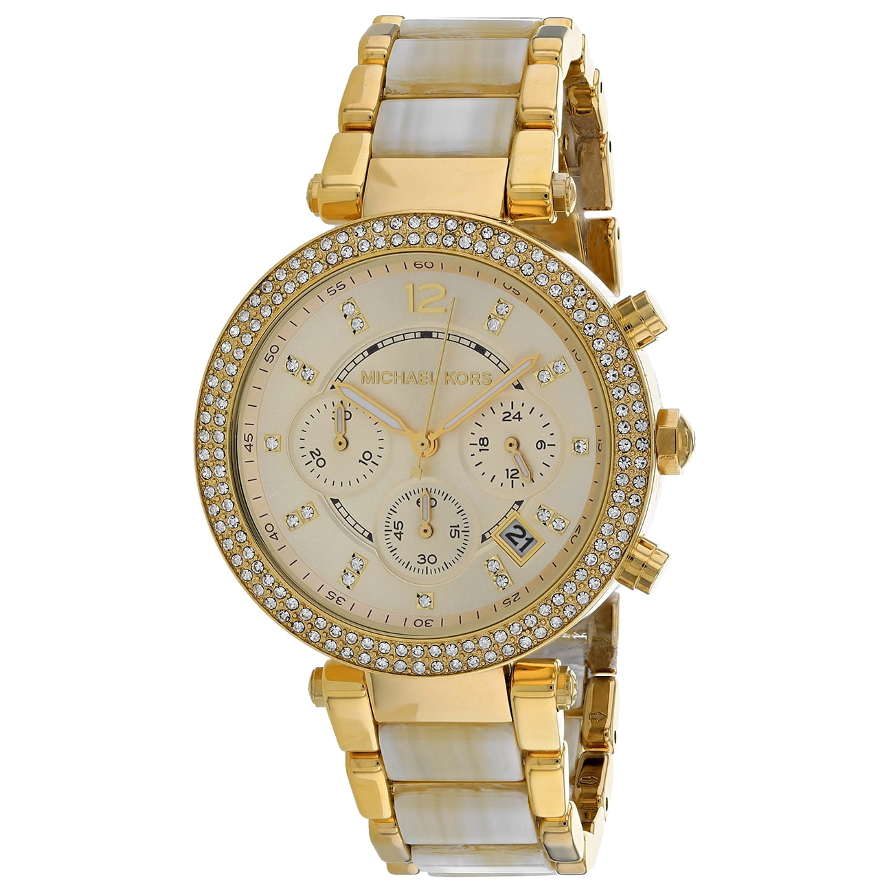 Michael Kors Women's Parker Gold Dial Watch - MK6831 - Walmart.com