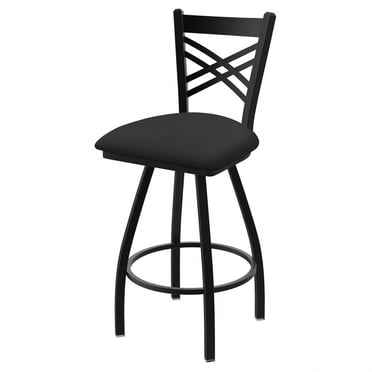 XL 820 Contessa 30" Swivel Bar Stool with Black Wrinkle Finish and Canter Iron Seat