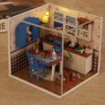 thumbnail image 3 of 1/24 Casa de Miniatura DIY Habitación con Muebles para CUTICAT Kit de casa de muñecas de bricolaje, 3 of 8