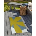 thumbnail image 3 of 24" 36" Simply Daisy Bold Flower Modern & Contemporary Chenille Area Rug, Mustard Yellow, 3 of 4