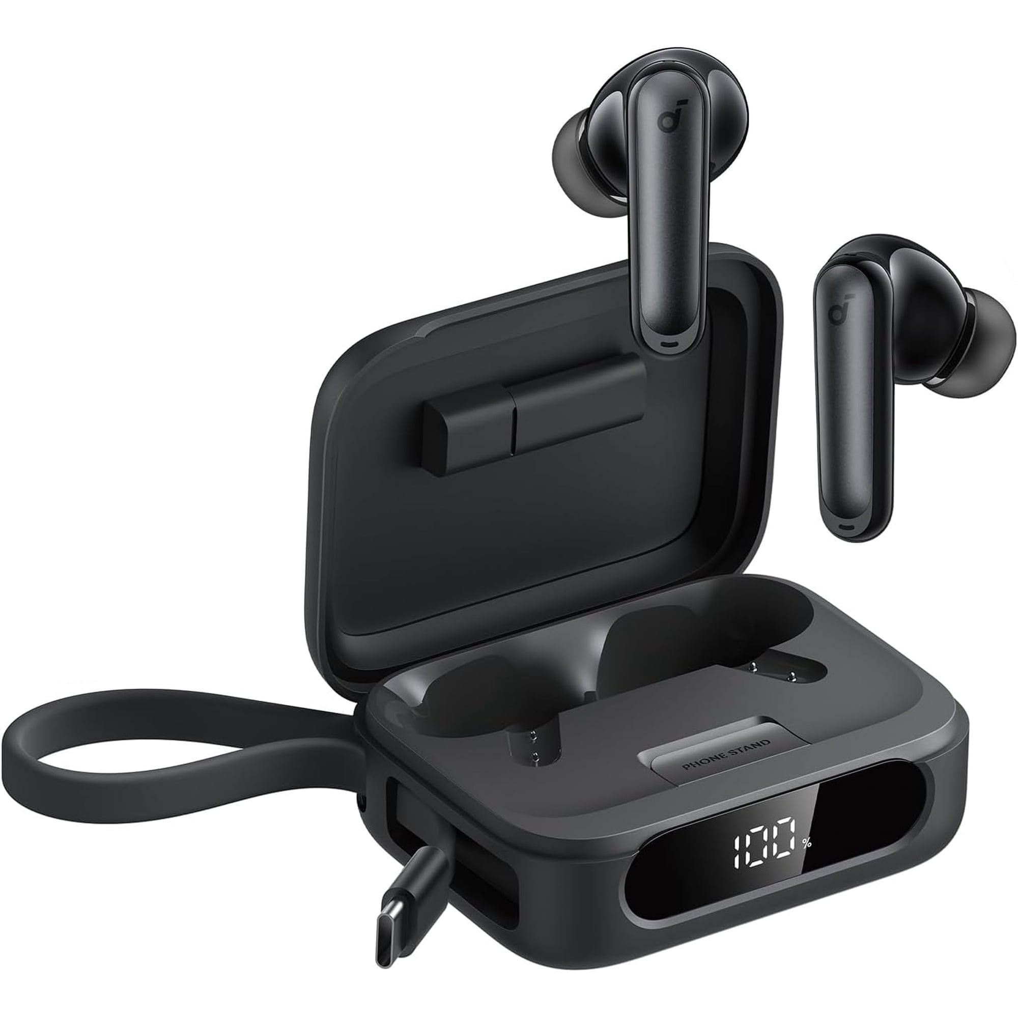 Soundcore P41i by Anker, Adaptive Noise Cancelling Earbuds with Portable Phone Charger and Built-in Lightning Adapter, 12H Playtime, 192H with Case, 6-Mic AI Clear Calls, IPX5