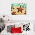 thumbnail image 5 of Orinice Starfish Beach Waves Fine Art Aesthetic Poster Print Wall Painting for Home Decor 20x16in, 5 of 6