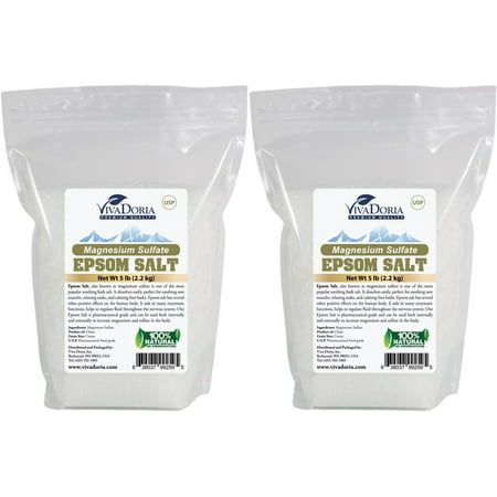 Viva Doria Epsom Salt Magnesium Sulfate Bath Salt Coarse Grain, 10 lb