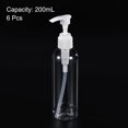 thumbnail image 3 of Unique Bargains 200mL Airless Pump Bottles 6 Pack Portable Refillable Dispenser Containers for Travel Shampoo Lotion, Clear, 3 of 5