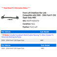 thumbnail image 2 of Front Left Stabilizer Bar Link - Compatible with 2000 - 2004 Ford F-250 Super Duty 4WD 2001 2002 2003, 2 of 2