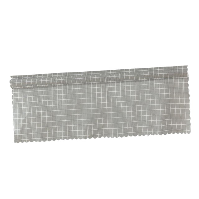 Cos de Ventana Cortas de Barra para La Decoración de Del de para hogar - Rejilla Negra, Se Describe Gray Grid Macarena Cortina de la ventana