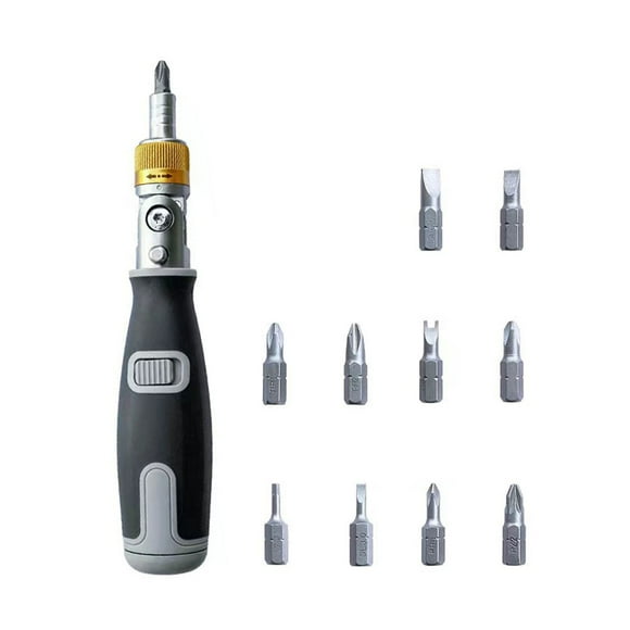 Clearance! beishanbush 10 In 1 Multi Angle Screwdriver Tools 180° Multi Angle Rotation Screwdriver A Great Screwdriver Solves Most /Disassembly Problems One Size Gray