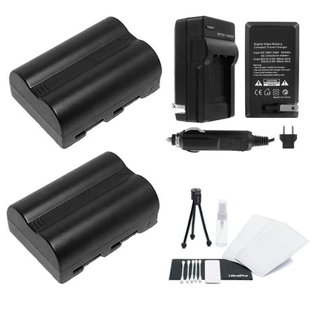 Pentax Rapid Charger (D-LI50 Battery 2-Pack Bundle with Rapid Travel Charger and UltraPro Accessory Kit for Select Pentax Cameras Including K10D and)