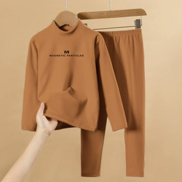 Cowsor Pyjamas 2 Pcs pour Filles et Garçons en Coton Biologique Chaud pour Enfants