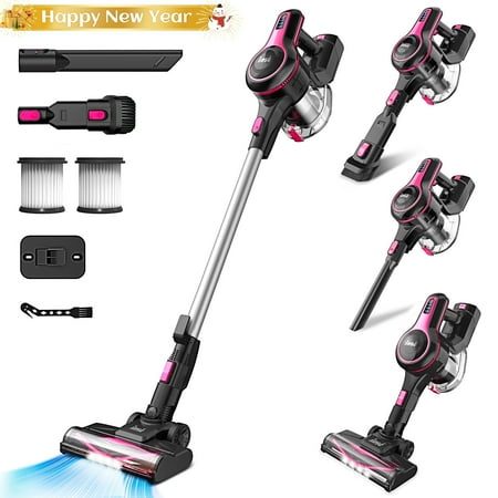 INSE Lightweight Cordless Stick Vacuum Cleaner 25kPa with 45min Runtime for Carpet Floor Pet Hair N520