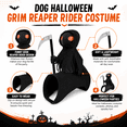 thumbnail image 6 of 3D Grim Reaper Rider Pet Costume for Dogs and Cats, Funny Halloween Cosplay Outfit with Adjustable Magic Tape, Small to Large Pet Party, Parade and Photo Costume, 6 of 6