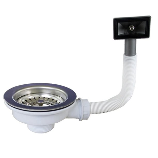 ZHAOCHENG Fregadero de cocina de estilo europeo Lavabo subacuático Bandeja para platos Salida Accesorios de cascada Filtración Traiga su propio desbordamiento de agua, desbordamiento de agua cuadrado