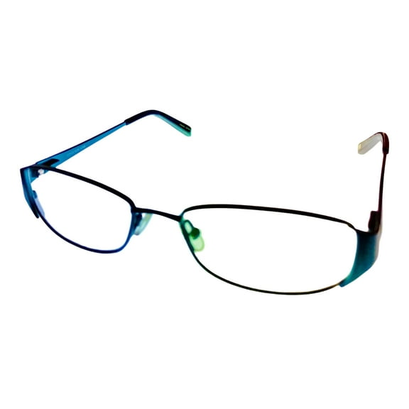 Jones New York Womens Metal Rectangle Eyewear Frame, J472 Teal 52mm