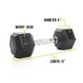 thumbnail image 5 of Mega Fitness Haltère Hexagonal en Caoutchouc 10 lb Poignée Moletée Simple Gym à Domicile, 5 of 5