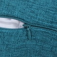 thumbnail image 4 of Smiry Set of 2 Decorative Linen Throw Pillow Covers ,22"x22", Teal Square Cushion Covers Pillow Case for Couch Sofa Bed, 4 of 6