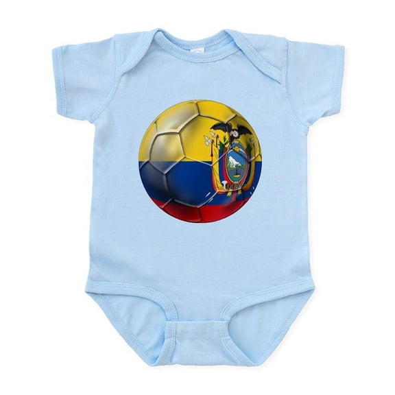 CafePress - Ecuador Soccer Ball Infant Bodysuit - Baby Light Bodysuit, Size Newborn - 24 Months