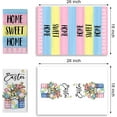 thumbnail image 2 of Happy Easter Mason Jar Kitchen Dish Towels Set of 2, Bunny Religious Cross Drying Hand Towels Rabbit Eggs Tulip Baking Cooking Cloth, Home Sweet Home Stripes Home Kitchen Decoration 18 x 26 Inch, 2 of 6