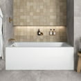 thumbnail image 2 of Streamline GA-302-6-BGL 66 in. x 32 in. Acrylic Left-Hand Drain Alcove Bathtub in Glossy White With External Drain in Brushed Gold, 2 of 8
