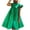 Green, variant on Homenesgenics Dresses for Women Under $10 Summer Fashion Casual Round Neck Solid Ruffle Loose Dress