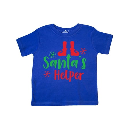 

Inktastic Santa s Helper Elf Shoes Christmas - Red Green Gift Toddler Boy or Toddler Girl T-Shirt