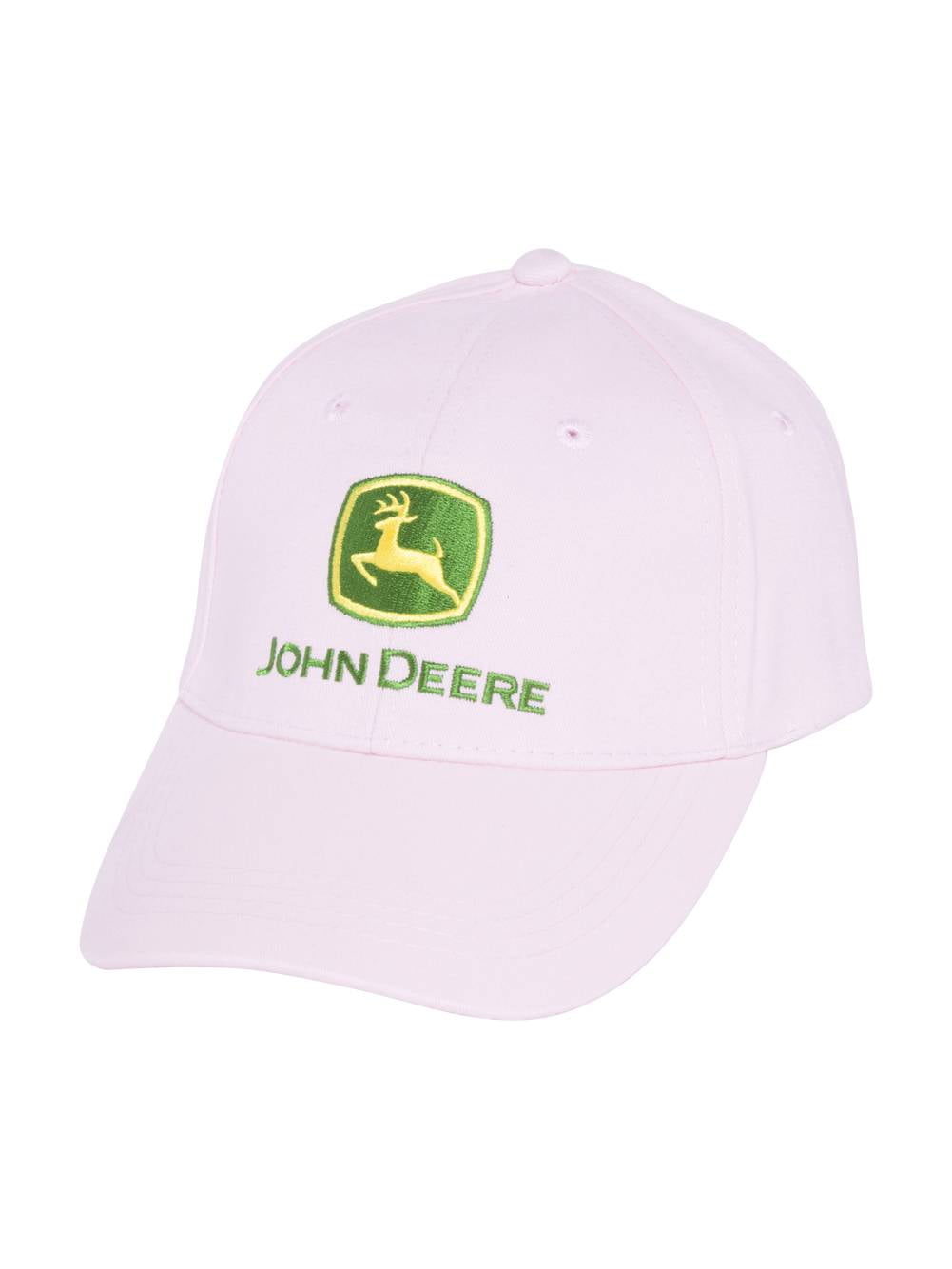 Pink John Deere Brushed Twill Value Cap