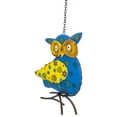 thumbnail image 3 of Northlight 7.75" Blue and Yellow Metal Owl Outdoor Wall Hanging, 3 of 5